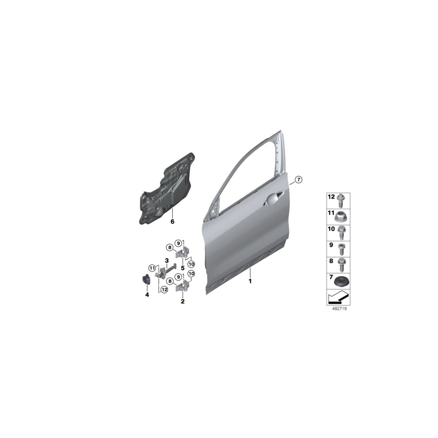 Genuine BMW 51489481292 F39 Sound Insulation, Door, Front Right (Inc. X2 28i, X2 16d & X2 25dX) | ML Performance US Car Parts