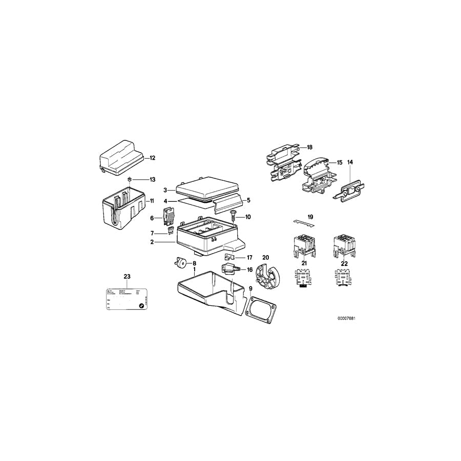 Genuine BMW 61131374020 E34 E32 Wiring Box (Inc. 540i, 730i & 535i) | ML Performance US Car Parts