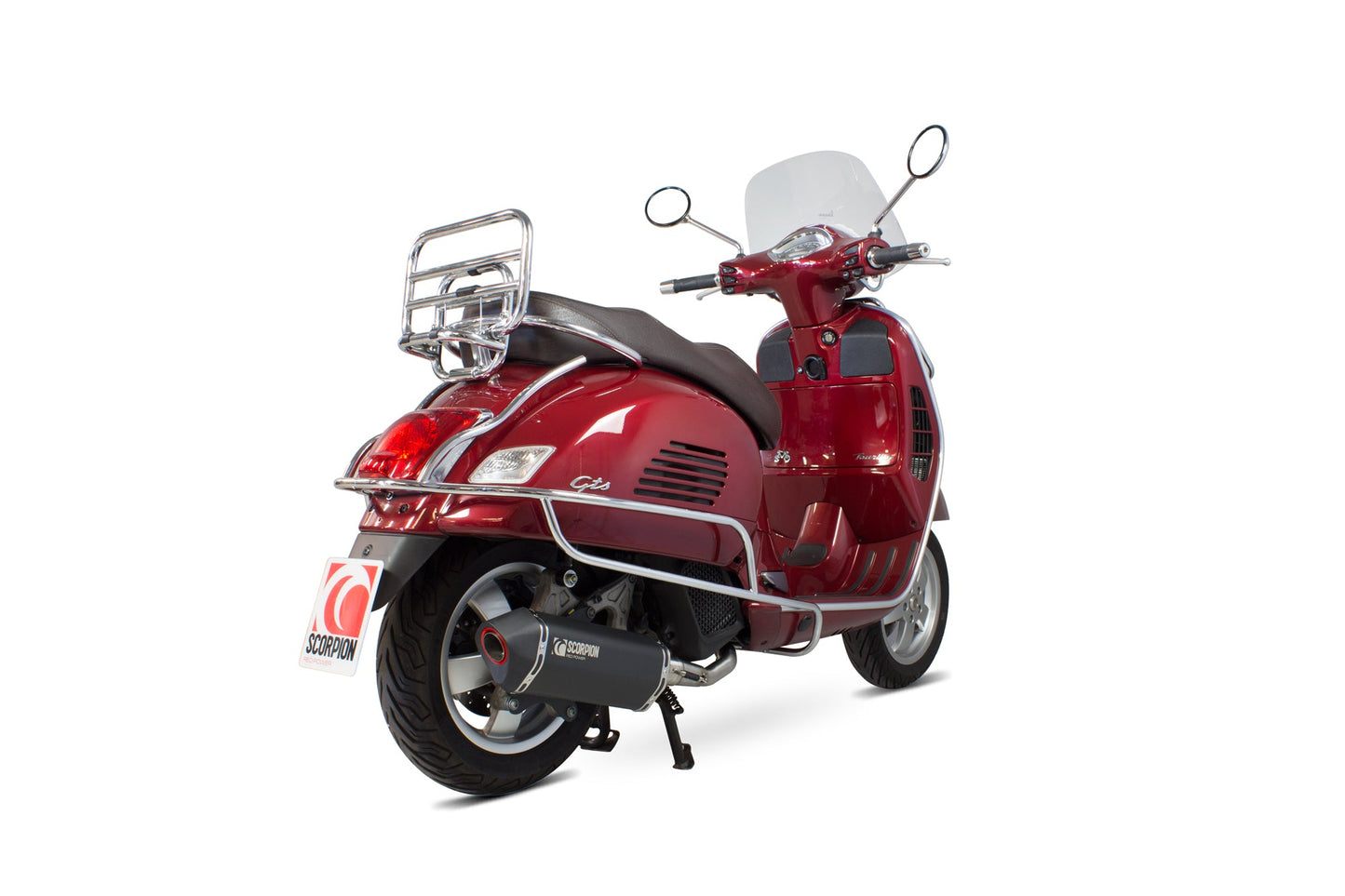 Scorpion RVE213SYSBCER Vespa GTS125 Serket Parallel Full System - Black Ceramic Coated Sleeve | ML Performance US US
