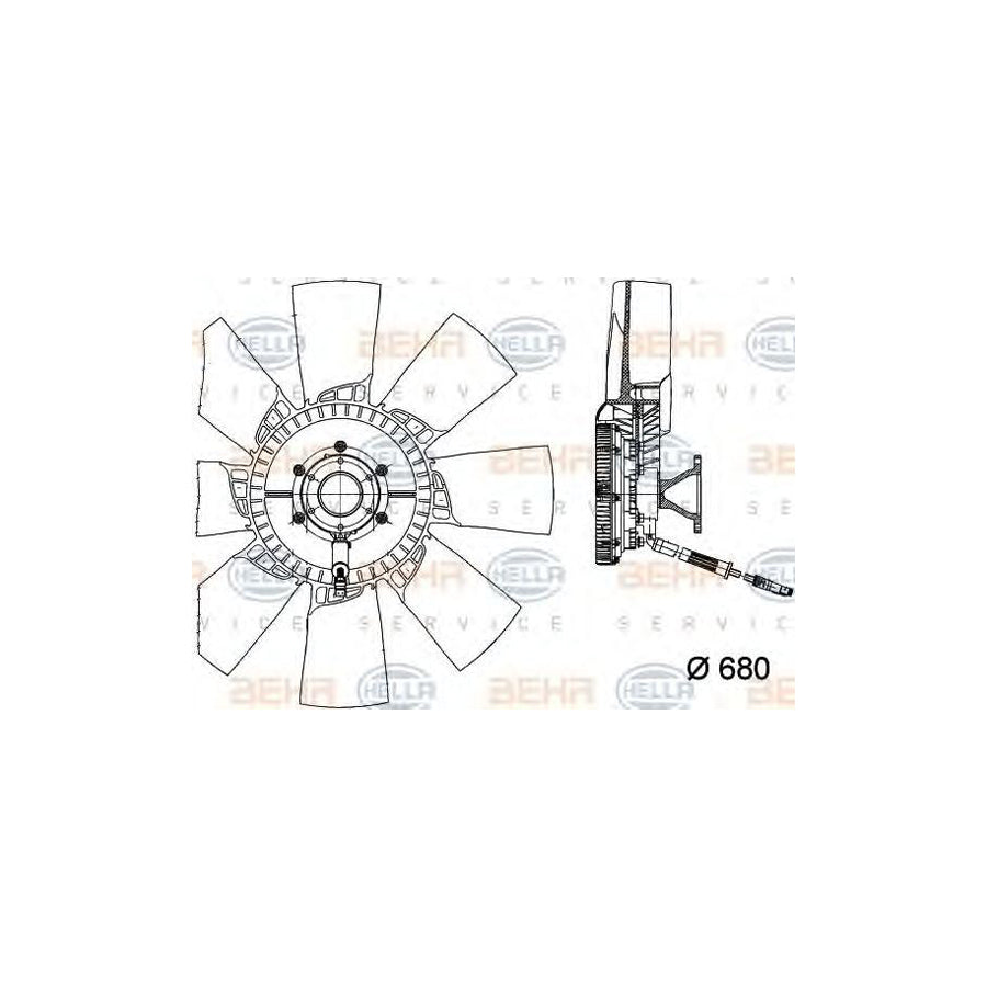 Hella 8MV 376 757-161 Fan, Radiator