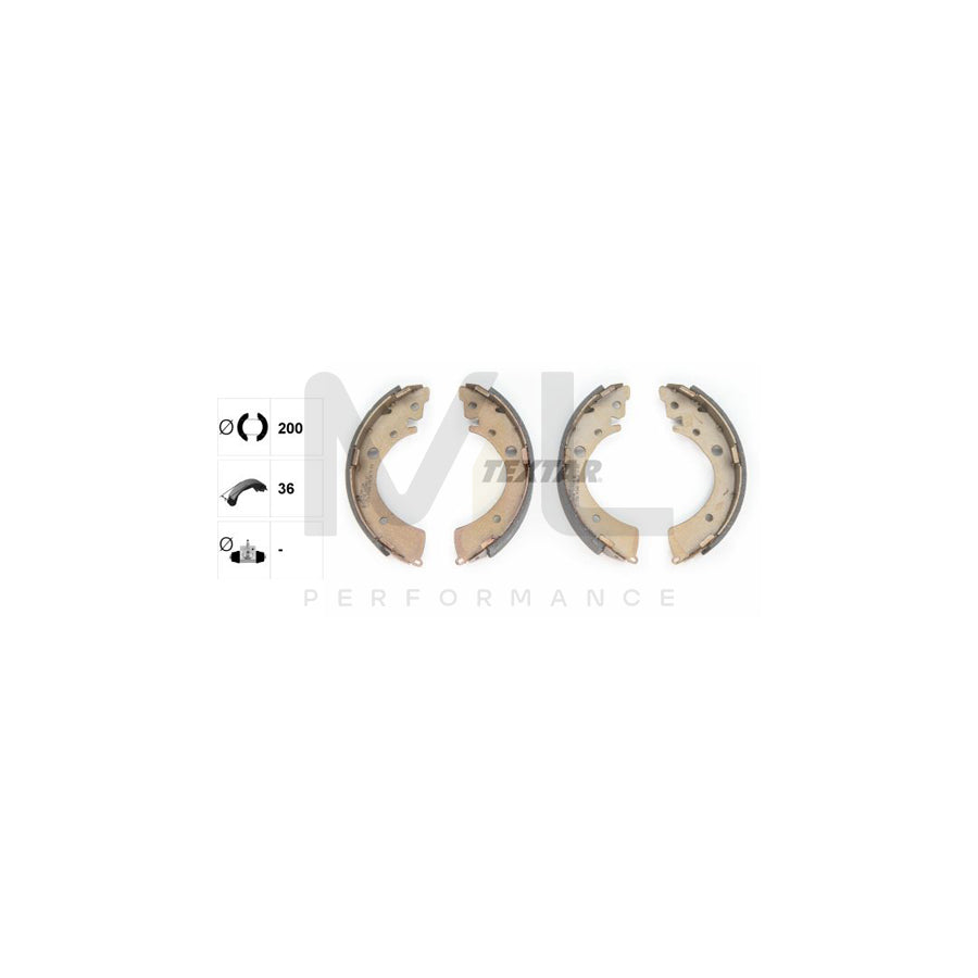 TEXTAR 91039601 Brake Shoe Set without handbrake lever | ML Performance Car Parts