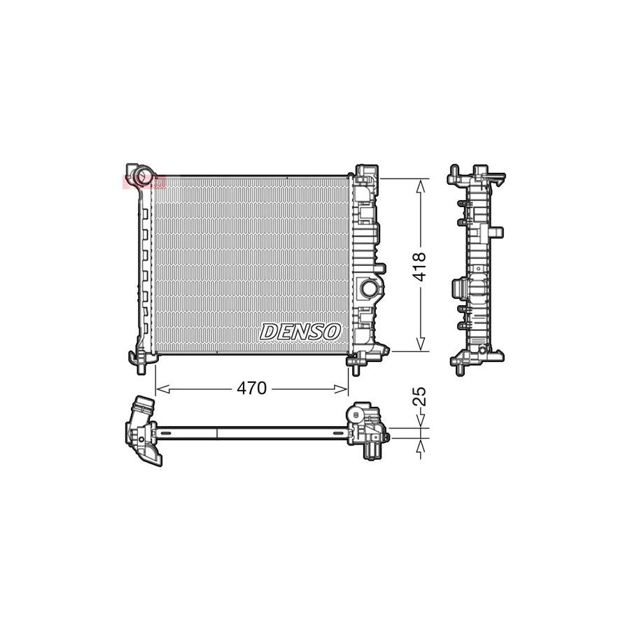 DENSO DRM20115 Engine Radiator for Opel Meriva B (S10)