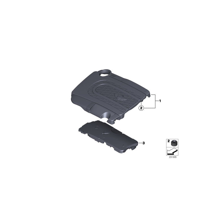 Genuine BMW 11147811920 Cover, Acoustic (Inc. Cooper D ALL4 2.0, Cooper D ALL4 1.6 & One D) | ML Performance US Car Parts