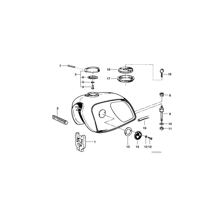 Genuine BMW 16111232348 Lockable Filler Cap (Inc. R75/6, R90/6 & R50/5) | ML Performance US Car Parts