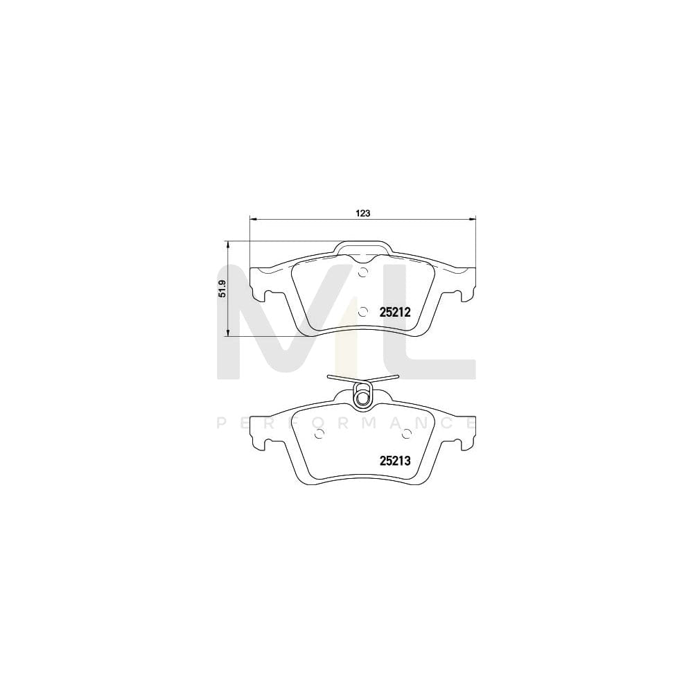 Hella 8DB 355 015-761 Brake Pad Set Not Prepared For Wear Indicator