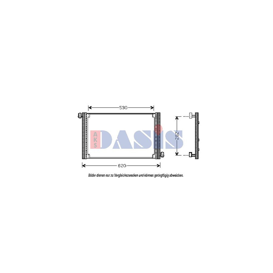 AKS Dasis 082032N Air Conditioning Condenser for Fiat Multipla (186)