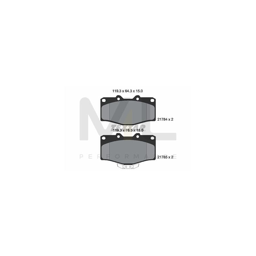 TEXTAR 2178401 Brake pad set for TOYOTA HILUX Pick-up with acoustic wear warning | ML Performance Car Parts