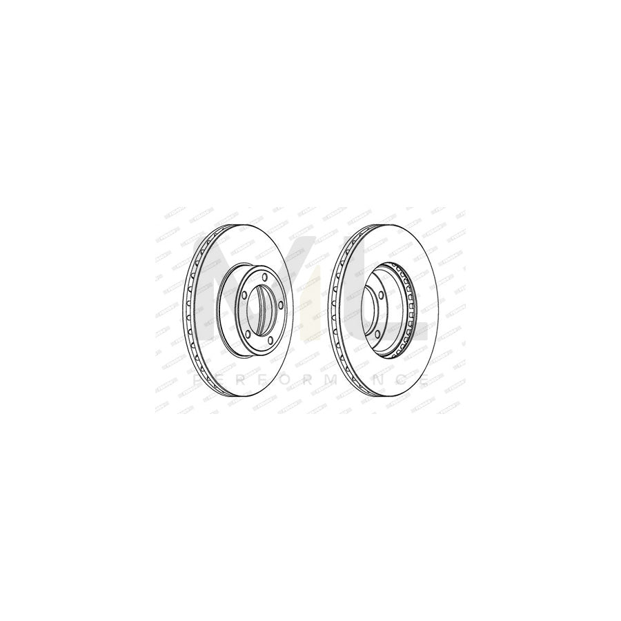 FERODO PREMIER DDF164 Brake Disc Vented, without bolts/screws | ML Performance Car Parts
