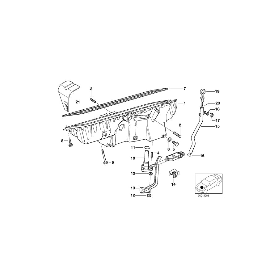 Genuine BMW 11431738499 E34 Guide Tube (Inc. 525ix) | ML Performance US Car Parts
