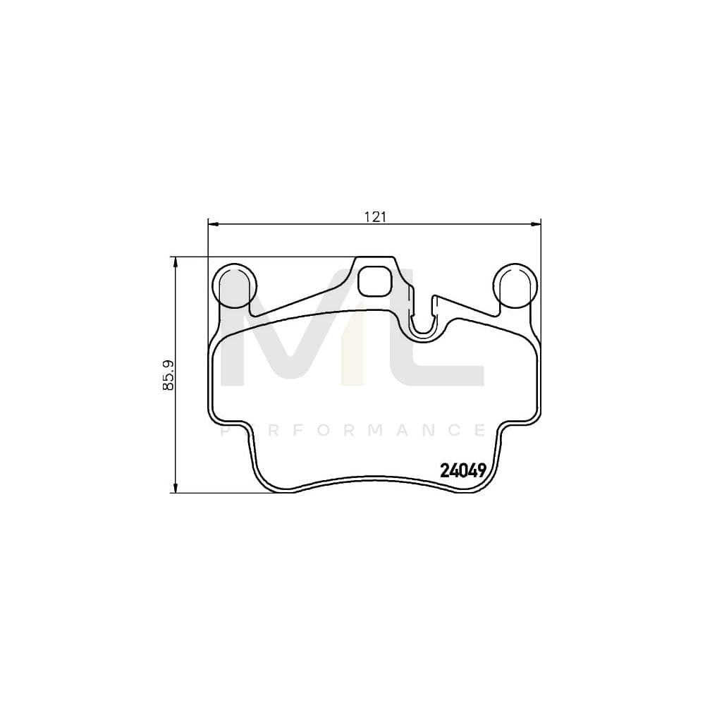 Hella 8DB 355 012-721 Brake Pad Set Prepared For Wear Indicator
