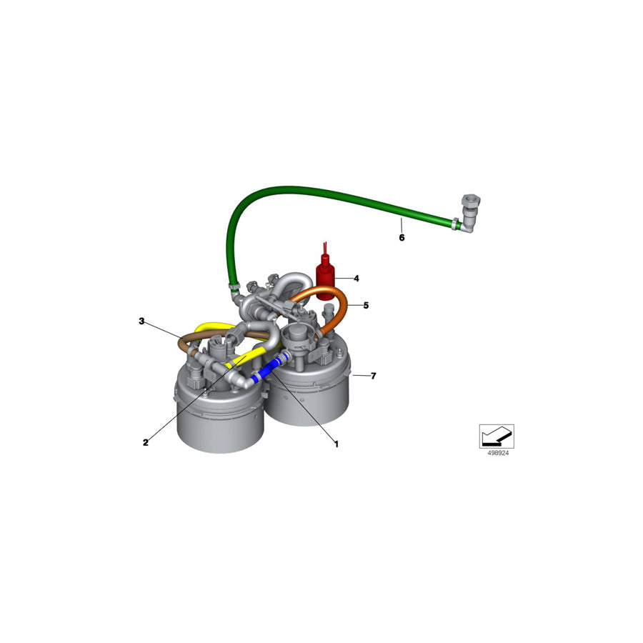Genuine BMW 16008428621 Fuel Pipe T-PCS. > HP2 (Inc. M6 GT3) | ML Performance US Car Parts
