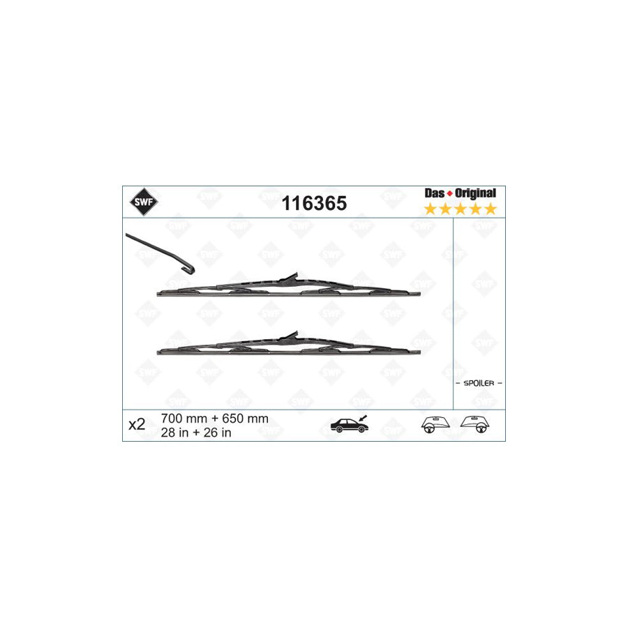 Swf Original Spoiler 116365 Wiper Blade | ML Performance US Car Parts