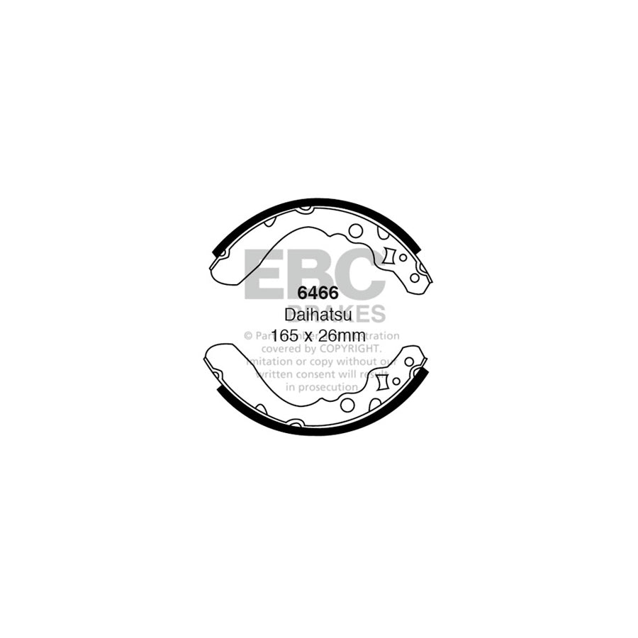 EBC 6466 Daihatsu Perodua Rear Brake Shoes 1 | ML Performance US Car Parts