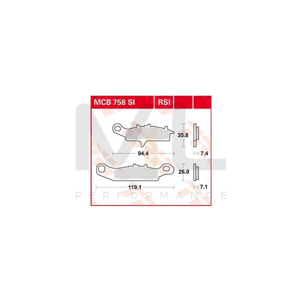 TRW Sinter Offroad Mcb758Si Brake Pad Set | ML Performance Car Parts