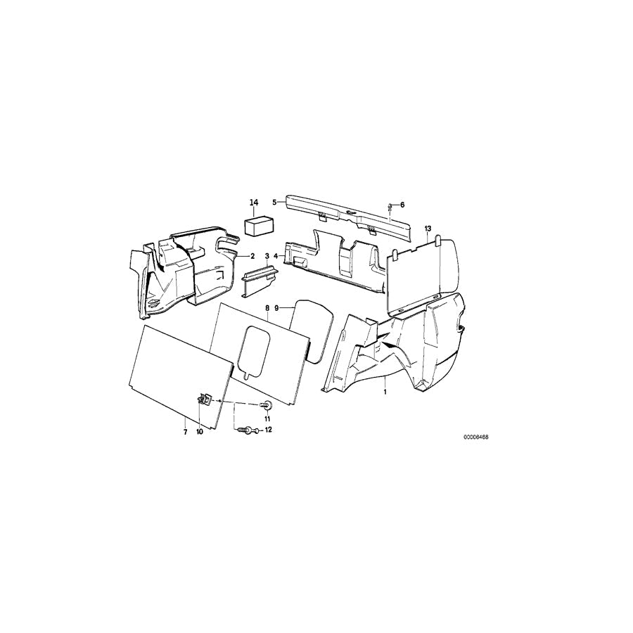 Genuine BMW 51471924866 E30 Panel Wheel Housing Part.Trunk Right ANTHRAZIT (Inc. 318i, 316 & 323i) | ML Performance US Car Parts