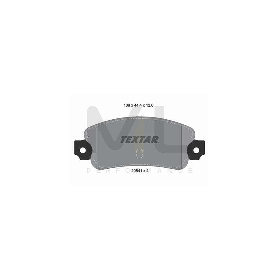 TEXTAR 2084102 Brake pad set prepared for wear indicator | ML Performance Car Parts