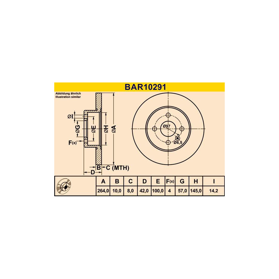 Barum Bar10291 Brake Disc