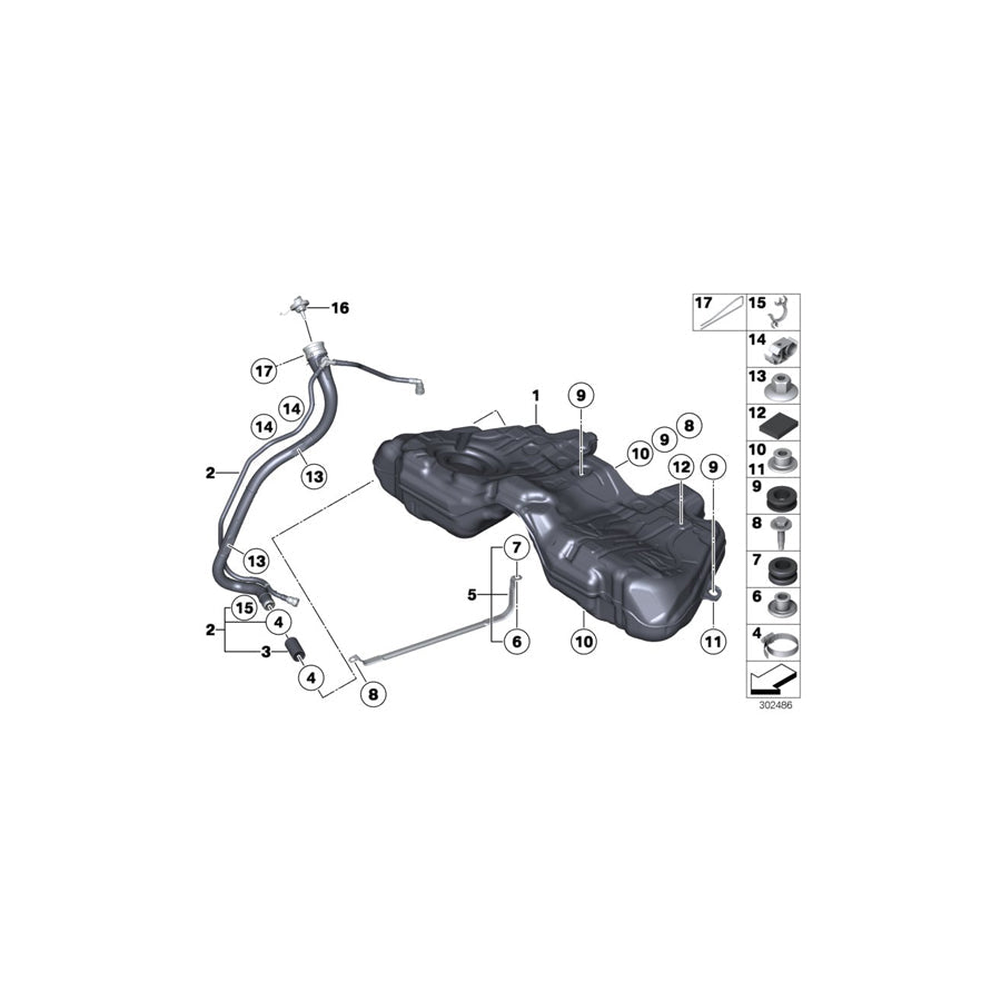 Genuine BMW 16117185148 F02 F01 Plastic Filler Pipe (Inc. 730d, 740LdX & 740dX) | ML Performance US Car Parts