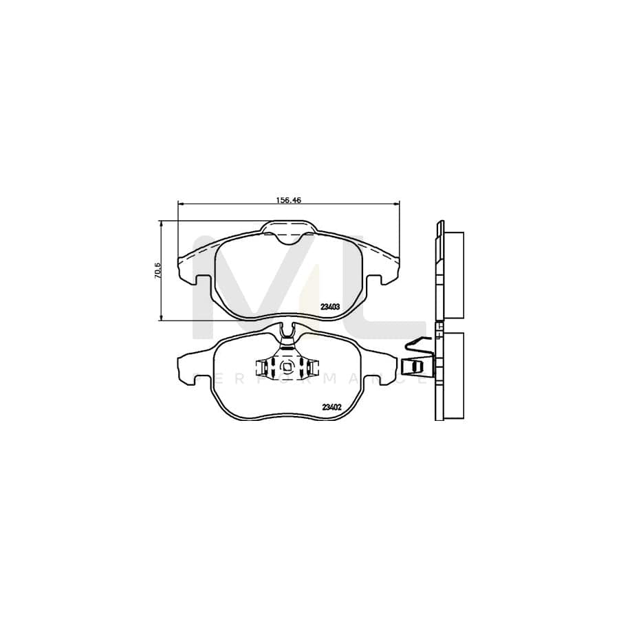 TEXTAR 2340203 Brake pad set prepared for wear indicator | ML Performance Car Parts