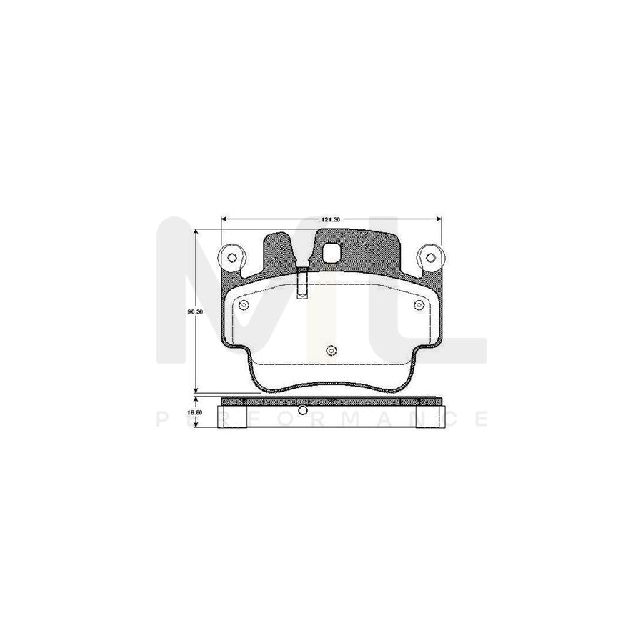 Bosch 0986Tb2854 Brake Pad Set Excl. Wear Warning Contact | ML Performance Car Parts
