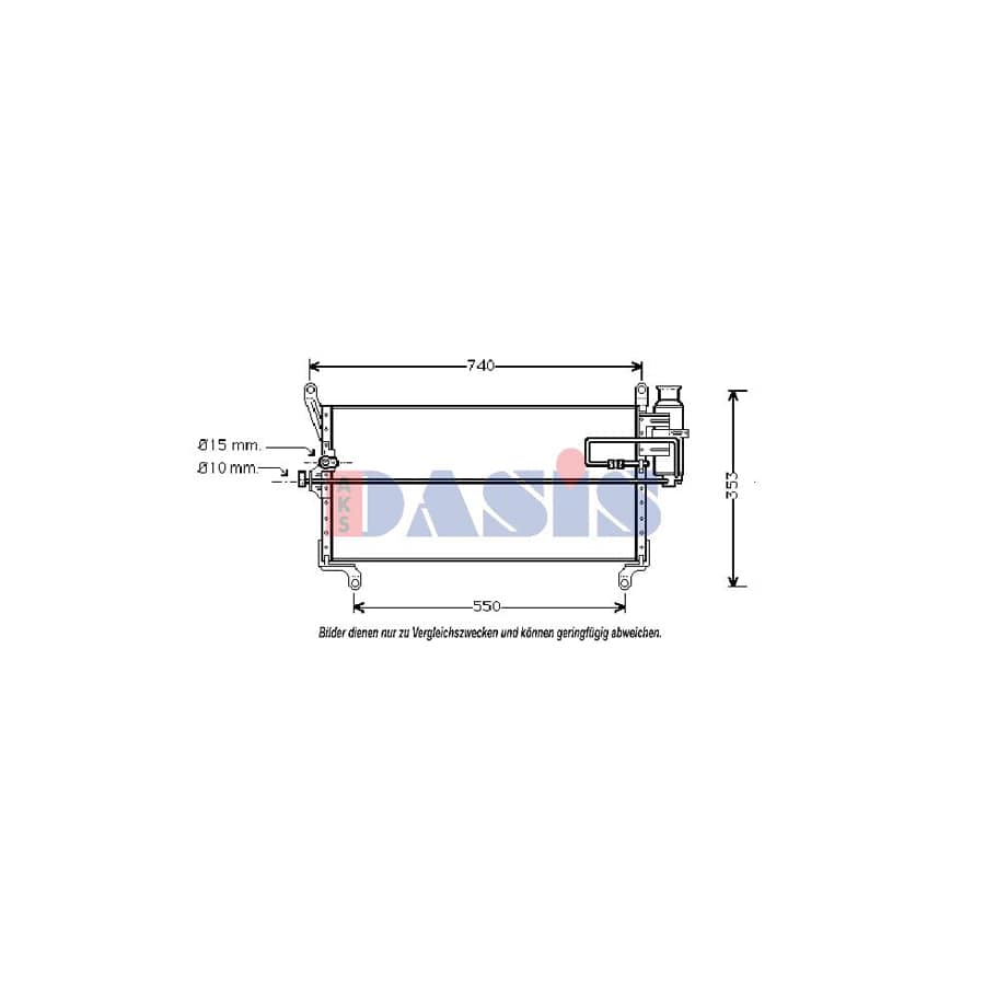AKS Dasis 082120N Air Conditioning Condenser for Fiat Punto
