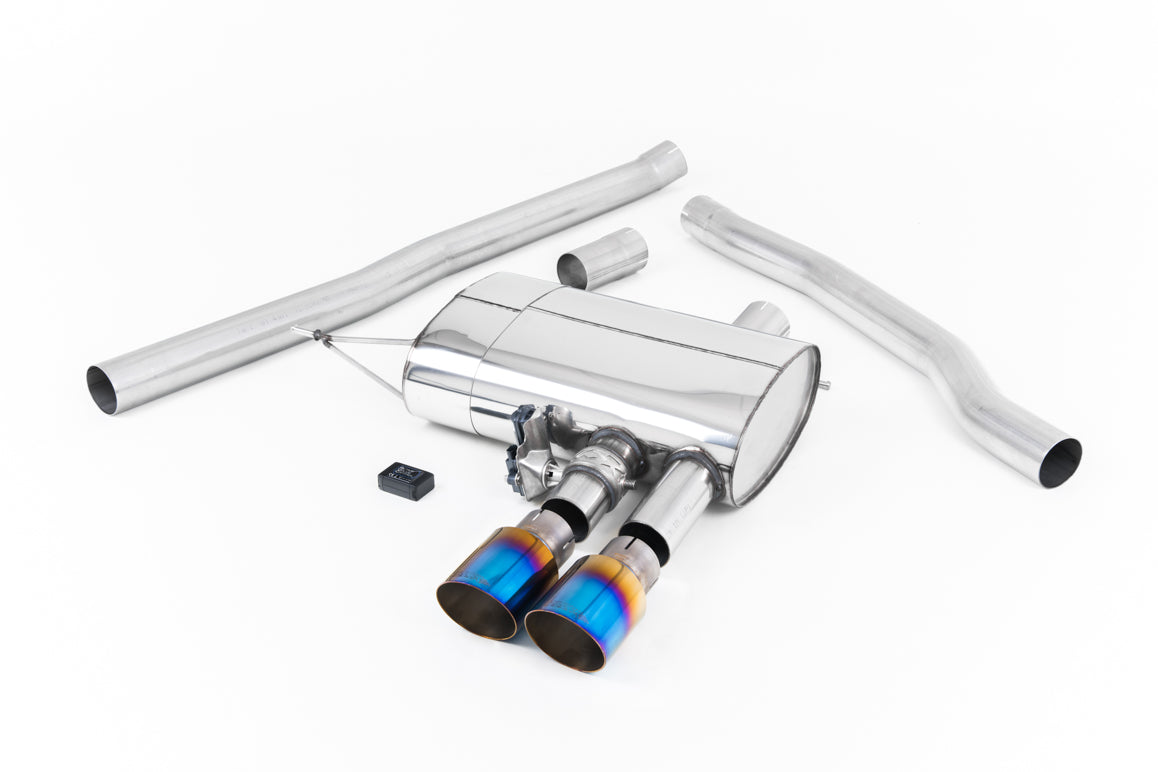 MillTek SSXM441 Mini F56 Cooper S ValveSonic Non-Resonated Cat-Back with Burnt Titanium Tips