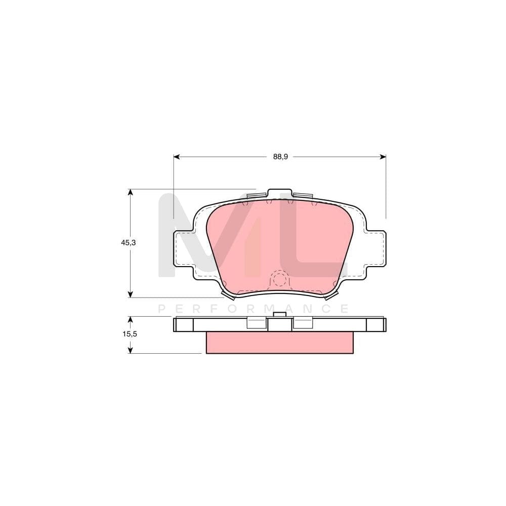 TRW Gdb1060 Brake Pad Set For Nissan Micra Ii Hatchback (K11) Not Prepared For Wear Indicator | ML Performance Car Parts