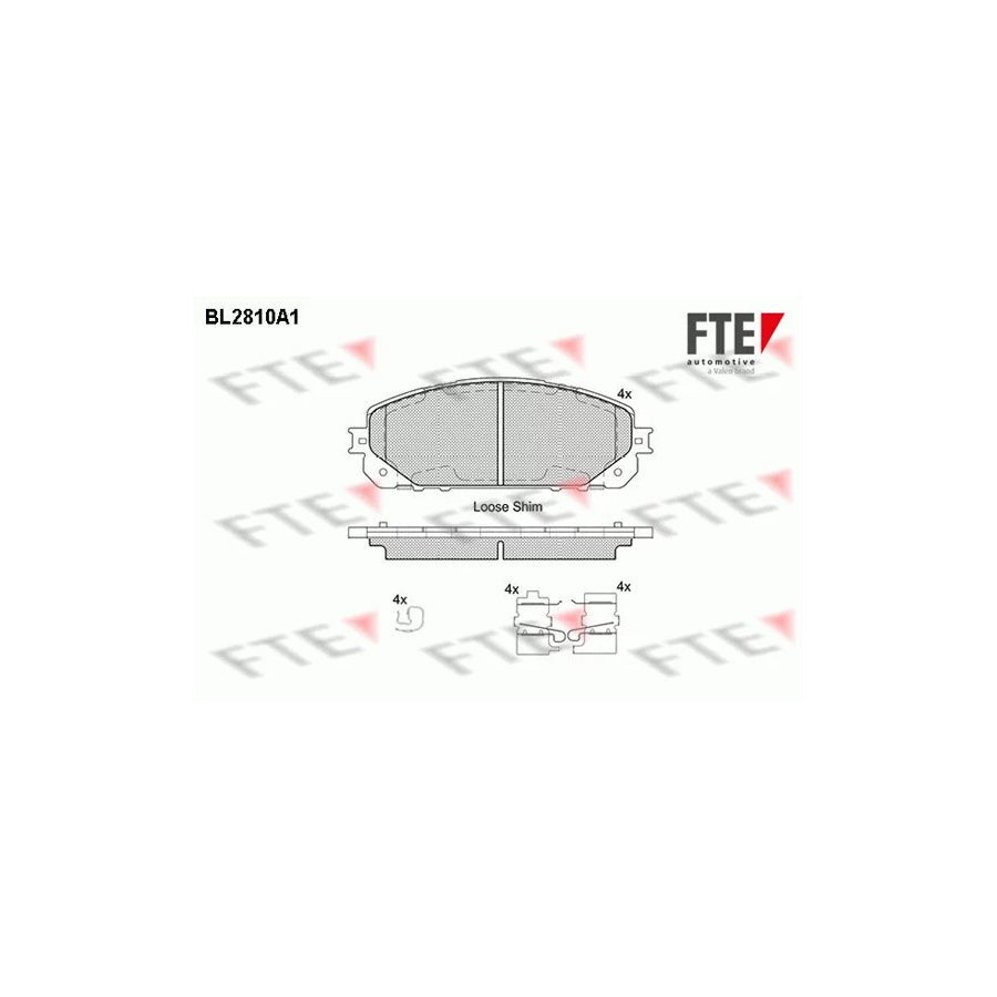 FTE 9011000 Brake Pad Set for Jeep Cherokee V (Kl)