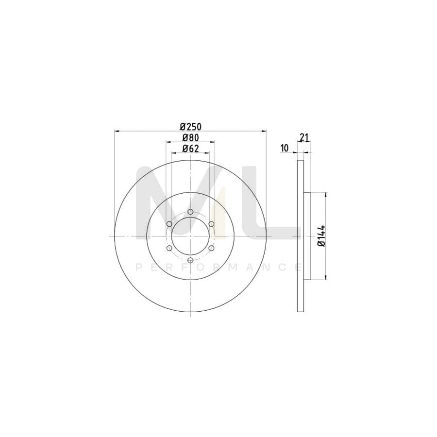 TEXTAR 92013600 Brake Disc Solid, without wheel hub, without wheel studs | ML Performance Car Parts