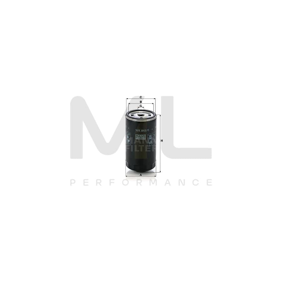 MANN-FILTER WK 845/6 Fuel filter Spin-on Filter
