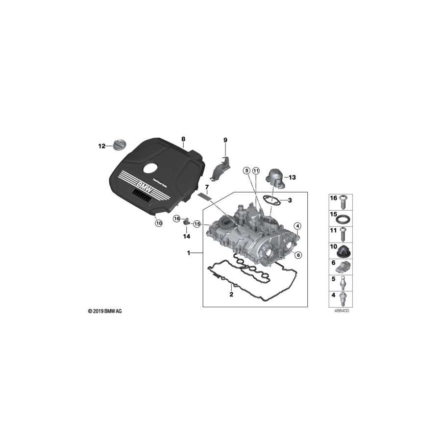 Genuine BMW 11148672164 F46 F48 Cover For High-Pressure Pump (Inc. 220i, X1 20i & X2 20i) | ML Performance US Car Parts