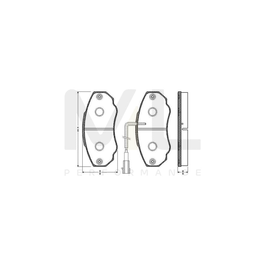 Bosch 0986Tb2432 Brake Pad Set Incl. Wear Warning Contact | ML Performance Car Parts