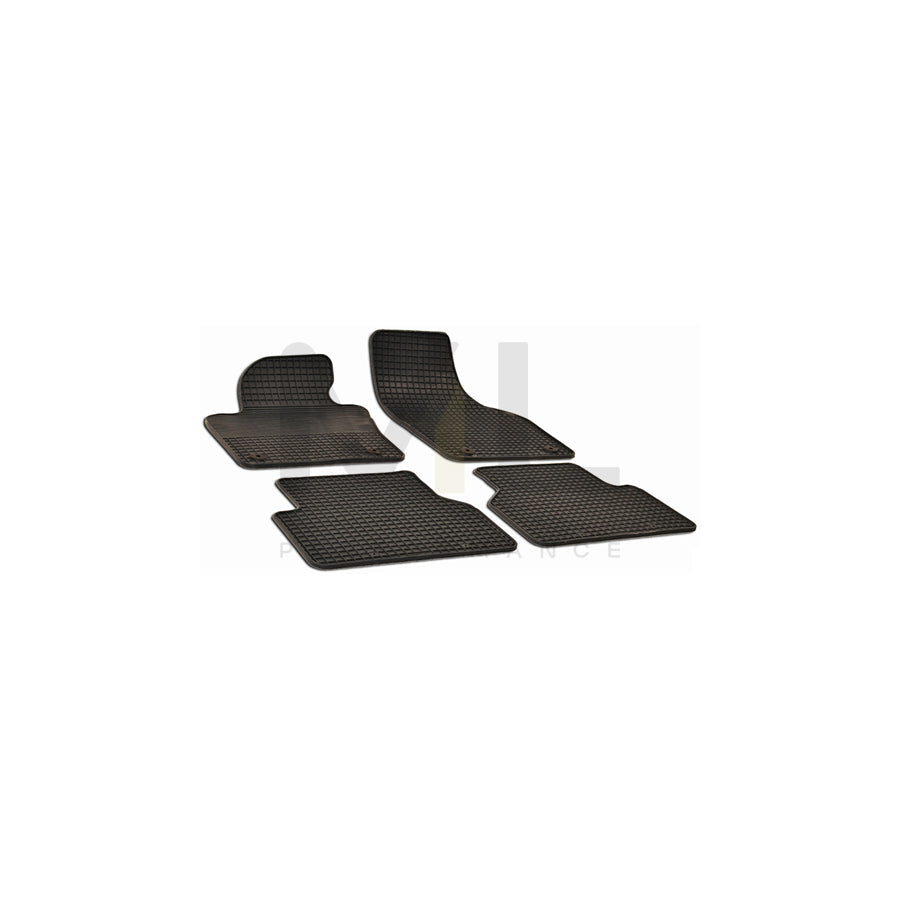 WALSER 50666 Floor mat set for AUDI Q3 (8UB, 8UG) Elastomer, Front and Rear, Quantity: 4, Black