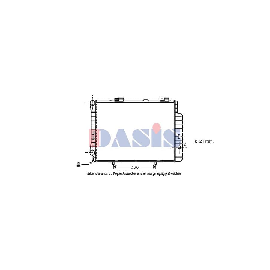 AKS Dasis 121110N Engine Radiator Suitable for Mercedes-Benz E-Class Saloon (W210)