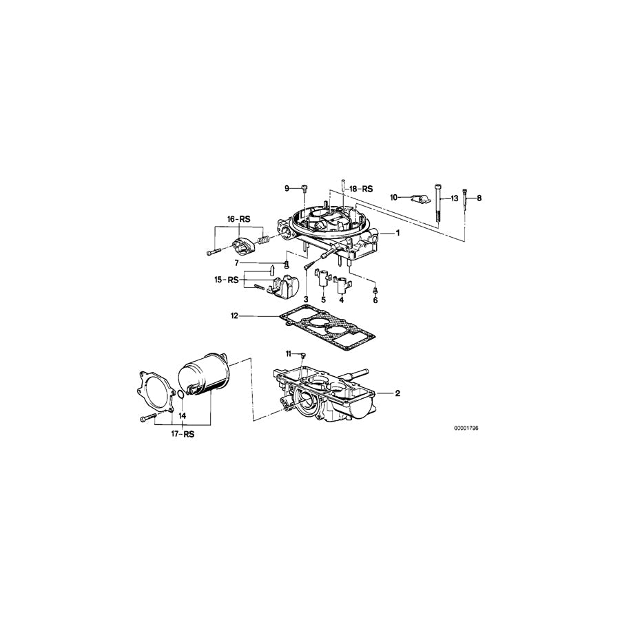 Genuine BMW 13111715126 E30 E28 Cover Carburettor (Inc. 316 & 518) | ML Performance US Car Parts
