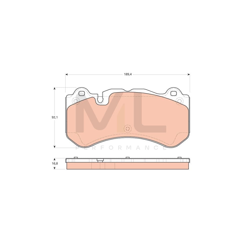 TRW Gdb1710 Brake Pad Set Prepared For Wear Indicator | ML Performance Car Parts