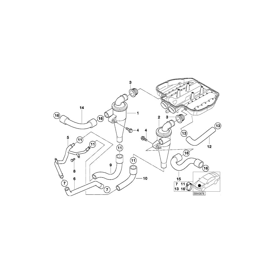 Genuine BMW 11151407935 E52 Oil Pipe Outlet (Inc. Z8) | ML Performance US Car Parts