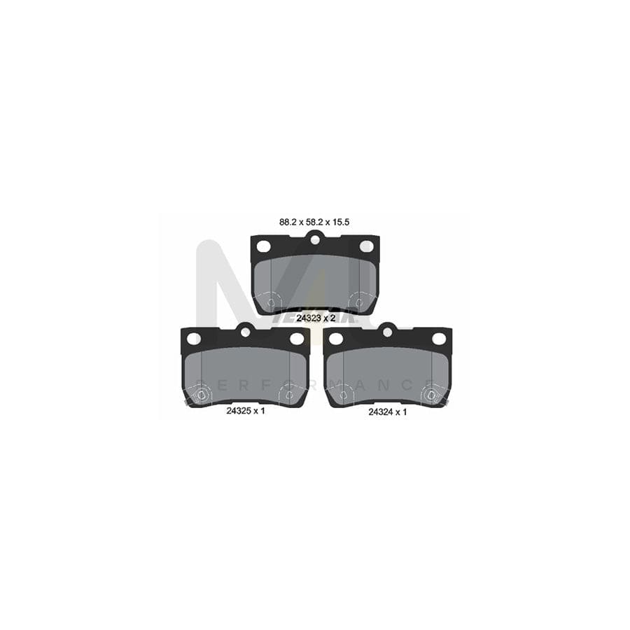 TEXTAR 2432301 Brake pad set with acoustic wear warning | ML Performance Car Parts