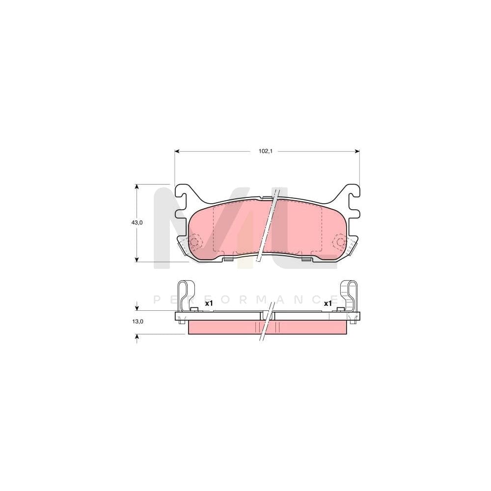 TRW Gdb3129 Brake Pad Set For Mazda Mx-5 With Acoustic Wear Warning | ML Performance Car Parts