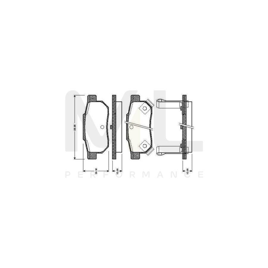 Bosch 0986Tb2120 Brake Pad Set Excl. Wear Warning Contact, With Bolts, With Accessories | ML Performance Car Parts