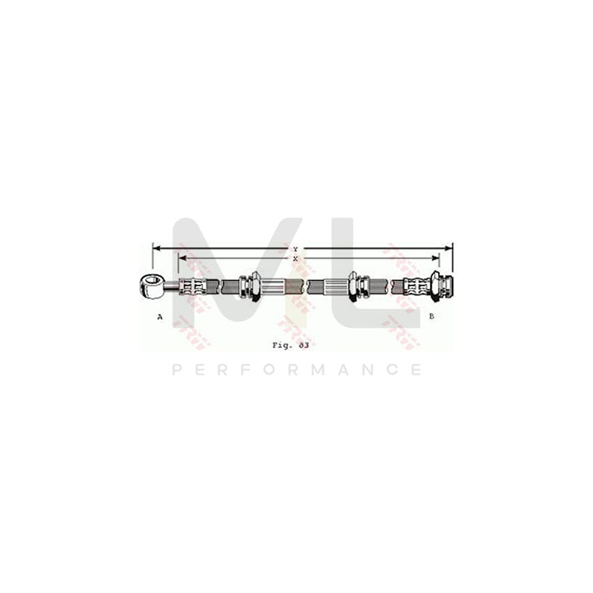 TRW PHD171 Brake Hose for SUZUKI SWIFT 604mm | ML Performance Car Parts