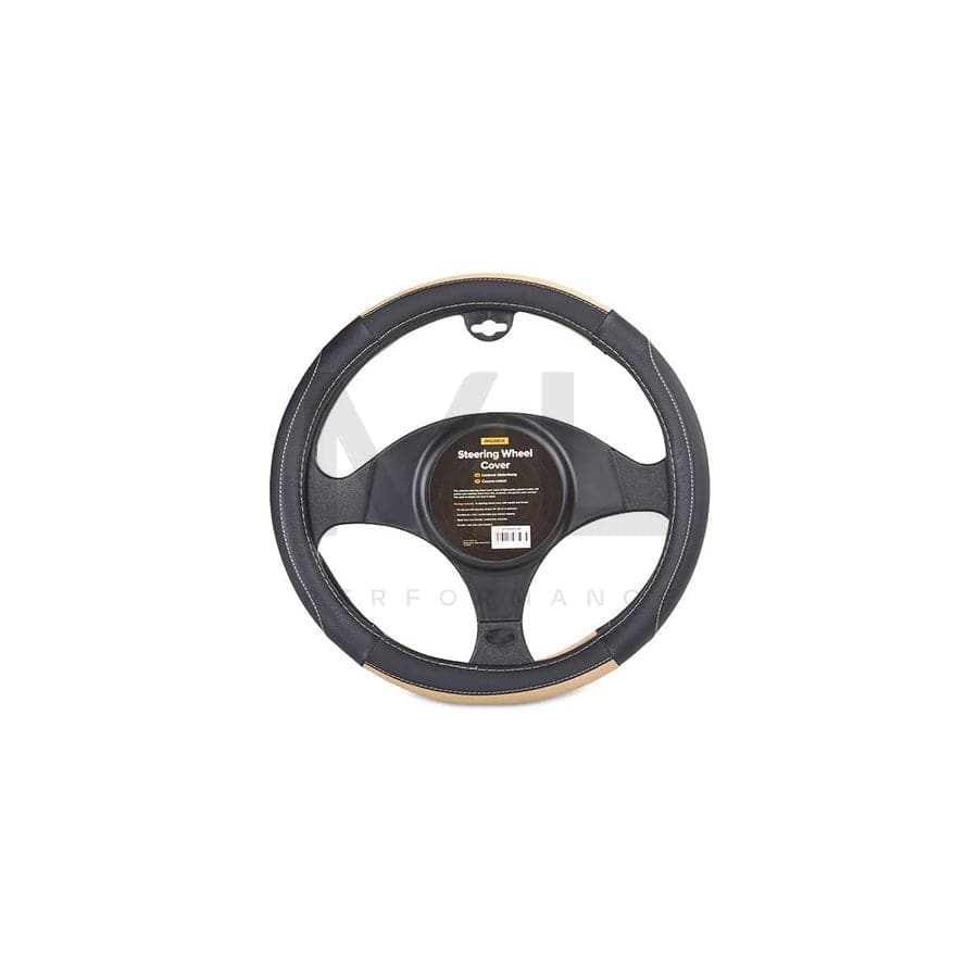 RIDEX 4791A0134 Steering wheel cover Beige, Black, Ø: 37-39cm