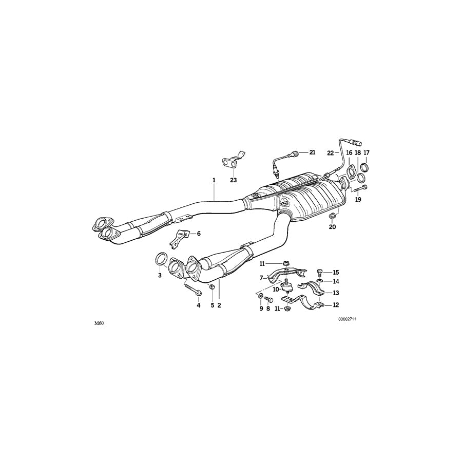 Genuine BMW 18301741688 E34 Right Exhaust Support A5S 560Z (Inc. & 540i) | ML Performance US Car Parts