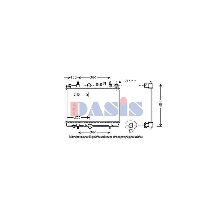 AKS Dasis 160074N Engine Radiator