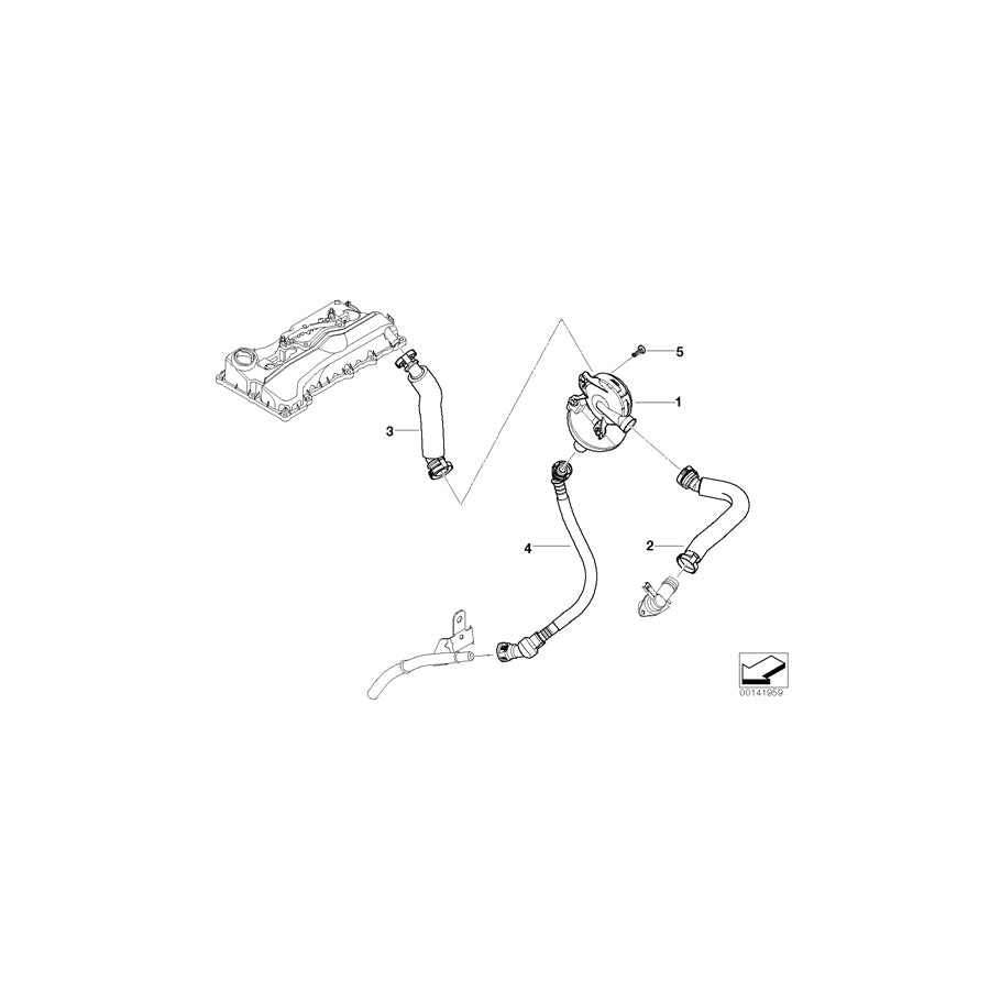 Genuine BMW 11157533336 E87 E90 E91 Oil Separator (Inc. 118i & 318i) | ML Performance US Car Parts