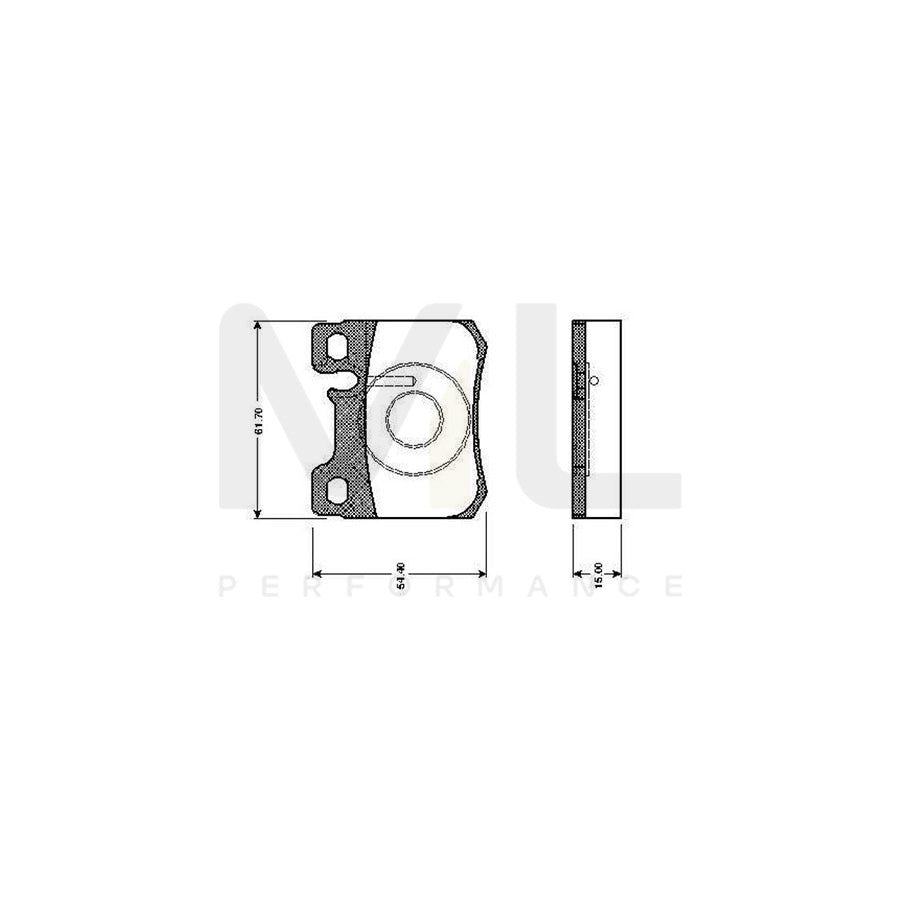 Bosch 0986Tb2085 Brake Pad Set Excl. Wear Warning Contact | ML Performance Car Parts