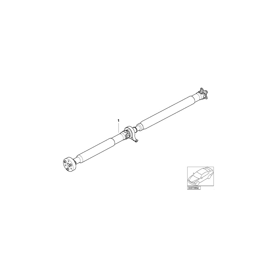 Genuine BMW 26111229551 E46 Manual Drive Shaft Transmission L=1608MM (Inc. 320Ci & 320i) | ML Performance US Car Parts