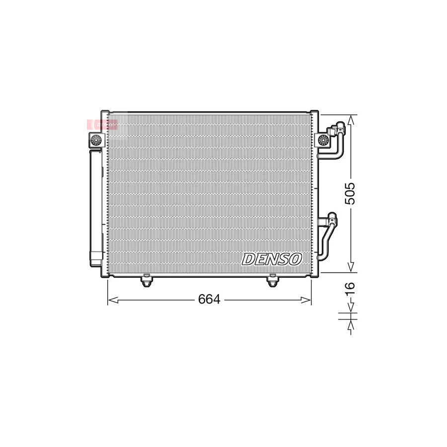 DENSO DCN45005 Air Conditioning Condenser