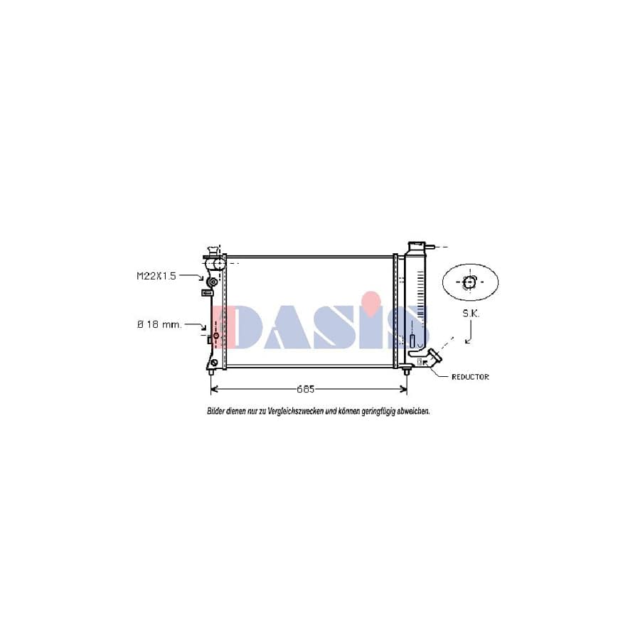 AKS Dasis 060018N Engine Radiator