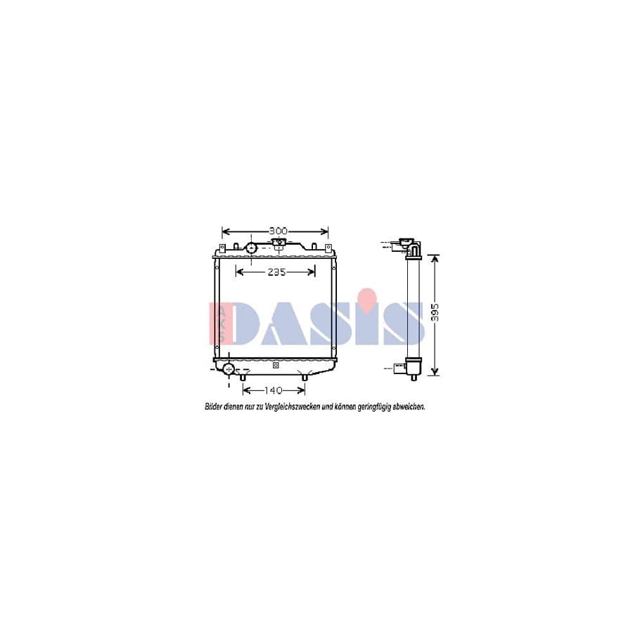 AKS Dasis 510018N Engine Radiator for Daewoo Tico